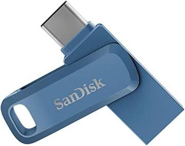 SanDisk 256GB Ultra Dual Drive Go USB Type-C Flash Drive, Blue
