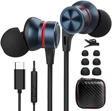 ACAGET USB C Headphones for Galaxy S22 Ultra USB Type C Earphones Noise Canceling USB C Earbuds