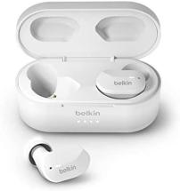 Belkin SoundForm True Wireless Earbuds, Bluetooth Headphones with Microphone, White