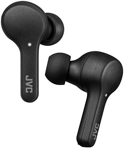 JVC Gumy Truly Wireless Earbuds Headphones, Bluetooth 5.0, Water Resistance IPX4, Black