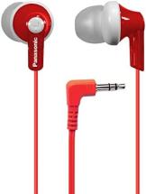 Panasonic ErgoFit Wired Earbuds, In-Ear Headphones with Dynamic Crystal-Clear Sound, Red