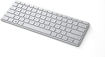 Microsoft Designer Compact Keyboard - Glacier. Standalone Wireless Bluetooth Keyboard