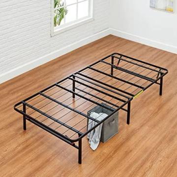 Amazon Basics Foldable, 14" Black Metal Platform Bed Frame, Twin XL