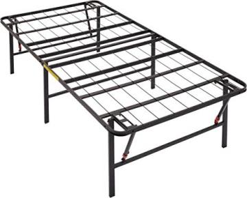 Amazon Basics Foldable, 18" Black Metal Platform Bed Frame, Twin