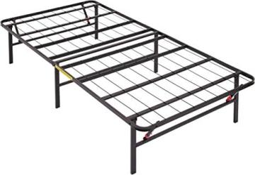 Amazon Basics Foldable Metal Platform Bed Frame, 14 Inches High, Twin, Black