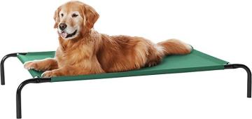 Amazon Basics Cooling Elevated Pet Bed, Large (51 x 31 x 8 Inches), Green