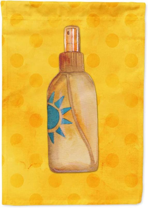 Caroline's Treasures Message in a Bottle Yellow Polkadot Flag Canvas House Size, multicolor