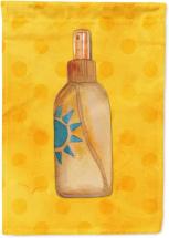 Caroline's Treasures Message in a Bottle Yellow Polkadot Flag Canvas House Size, multicolor