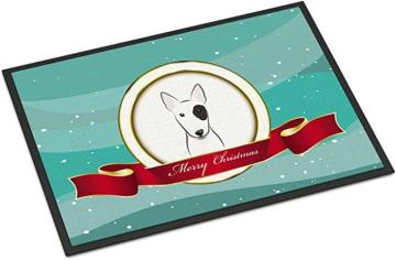 Caroline's Treasures Bull Terrier Merry Christmas Door Mat, Indoor Rug or Outdoor Welcome Mat 24x36