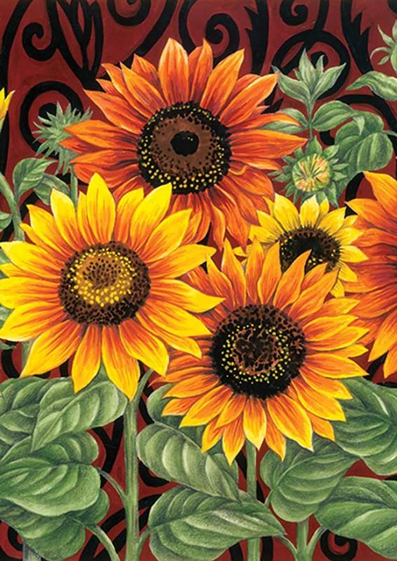 Toland Home Garden Sunflower Medley 28 x 40 Inch Decorative Summer Fall Flower Floral House Flag