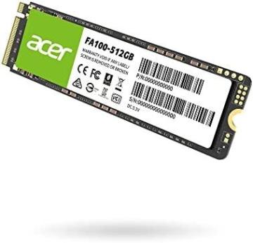 Acer 512GB M.2 2280 PCIe Gen3 x 4 NVMe Interface, 8 Gb/s, 3D NAND