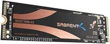 SABRENT 2TB Rocket NVMe 4.0 Gen4 PCIe M.2 SSD Drive