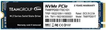 TEAMGROUP MP33 PRO 1TB SLC Cache 3D NAND TLC NVMe 1.3 PCIe Gen3x4 M.2 2280