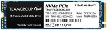 TEAMGROUP MP33 256GB SLC Cache 3D NAND TLC NVMe 1.3 PCIe Gen3x4 M.2 2280 SSD Drive