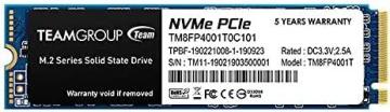 TEAMGROUP MP34 512GB with DRAM SLC Cache 3D NAND TLC NVMe1.3 PCIe Gen3x4 M.2 2280