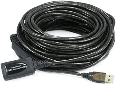 Monoprice 49ft 15M USB 2.0 A Male to A Female Active Extension Repeater Cable