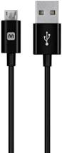 Monoprice USB-A to Micro B Cable - 10 Feet - Black, Polycarbonate Connector Heads, 2.4A