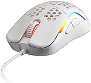 HK Gaming NAOS M Ultra  Honeycomb Shell Ambidextrous Wired RGB Gaming ( White )