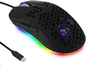 Hxmj Wired USB C Gaming Mice,Lightweight Honeycomb Shell