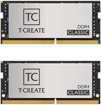 TEAMGROUP T-Create Classic DDR4 SODIMM 32GB Kit (2 x 16GB) 3200MHz(PC4- 25600) 260 Pin