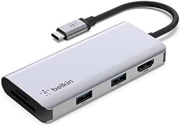Belkin USB C Hub, 5-in-1 MultiPort Adapter Dock