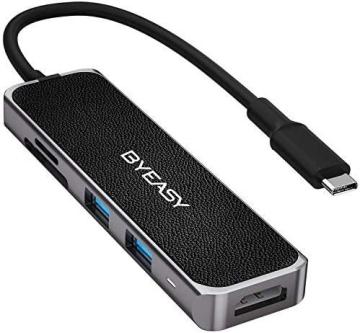 Byeasy USB C Hub, BYEASY Zinc Alloy Multiport USB C Adapter Hub