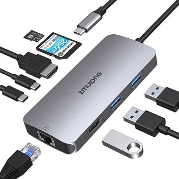 Zmuipng USB C Hub Multiport Adapter, 9 IN 1