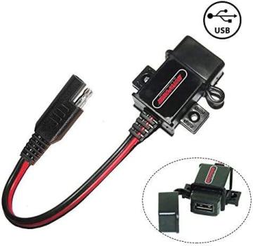 MOTOPOWER 3.1Amp Motorcycle USB Port SAE to USB Adapter