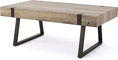 Christopher Knight Home Abitha Faux Wood Coffee Table, Canyon Grey
