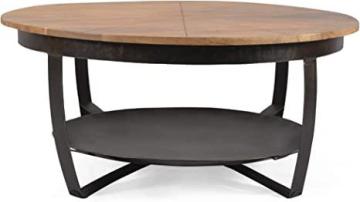 Christopher Knight Home Meroy Coffee Table, Natural, Black