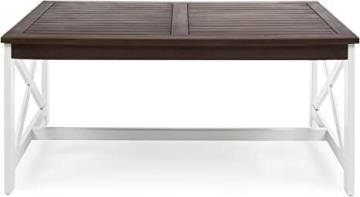 Christopher Knight Home Newman Acacia Wood Coffee Table with White Base Dark Brown Top