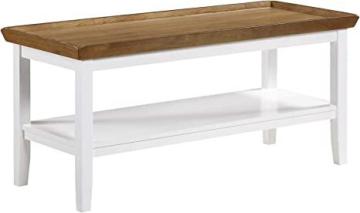 Convenience Concepts Ledgewood Coffee Shelf Table, Driftwood/White
