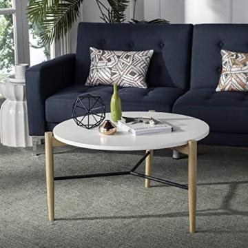 Safavieh Home Collection Thyme White and Natural Coffee Table