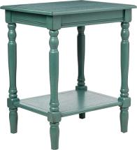 Decor Décor Therapy Decor Therapy Simplify End Table Oak, Antique Iced Blue