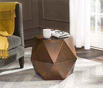 Safavieh Home Collection Astrid Geometric Copper Faceted Side Table