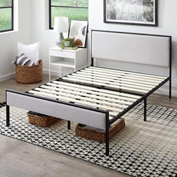 Edenbrook Hudson Full Platform Bed Frame with Headboard-Underbed Storage-Full Bed Frame – Metal