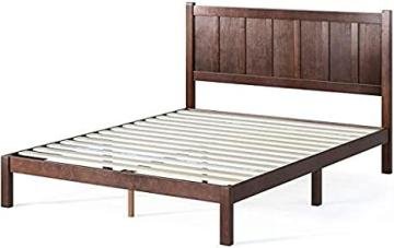 Zinus Adrian Wood Rustic Style Platform Bed with Headboard, Queen