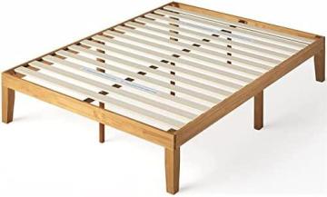 Zinus Moiz Wood Platform Bed Frame, Natural, Queen
