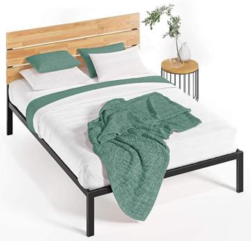 Zinus Paul Metal and Wood Platform Bed Frame, Queen