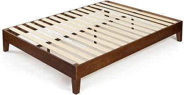 Zinus Marissa 12 Inch Deluxe Wood Platform Bed, Antique Espresso Finish, Queen