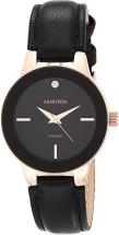 Armitron Women's Diamond-Accented Leather Strap Watch