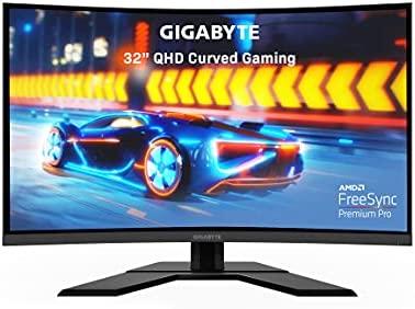 Gigabyte G32QC A (32" 165Hz 1440P Curved Gaming Monitor, 2560 x 1440 VA 1500R Display