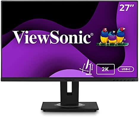 ViewSonic VG2755-2K 27 Inch IPS 1440p Monitor, Black