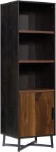 Sauder Canton Lane Bookcase with Door, L: 17.99" x W: 15.55" x H: 60.12", Brew Oak Finish