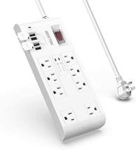 BESTEK 2,000 Joules Surge Protector with USB, Power Strips