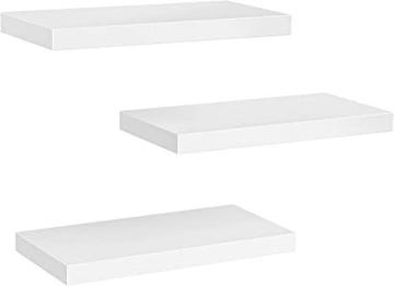 AMADA Floating Shelves, White with Invisible Brackets