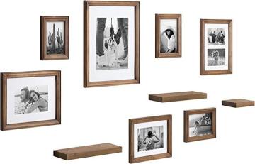 Kate and Laurel Bordeaux Gallery Wall Frame and Shelf Kit, Wood Finish