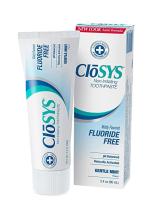 CloSYS Fluoride Free Toothpaste, 3.4 Ounce, Travel Size, Gentle Mint, Whitening