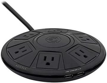 Accell Power Air - Surge Protector and USB Charging Station – Black