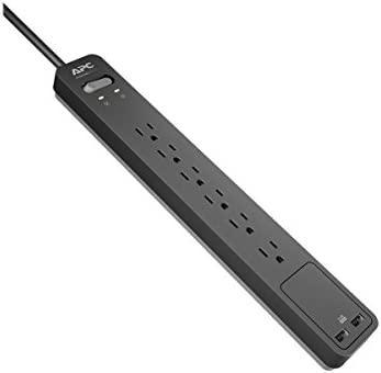 APC Power Strip Surge Protector with USB Charging Ports, PE6U2, 6 Outlets